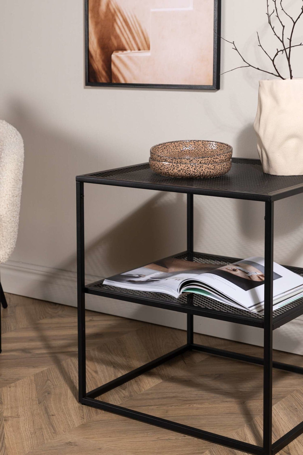 Venture Home Netz Bijzettafel - 60 x 55 x 55 cm - zwart