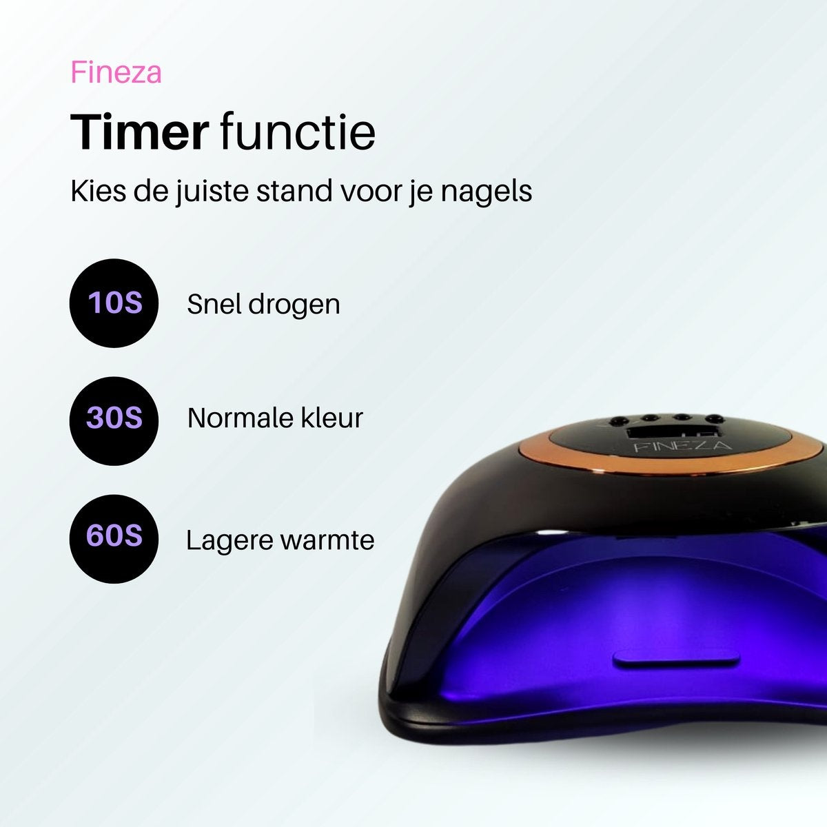 Fineza UV Lamp Gelnagels - Gellak Nagel Droger - Nagellamp - Zwart
