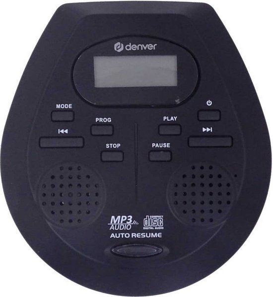 Denver Discman - Draagbare CD & MP3 speler - Anti shock - Ingebouwde speakers - Inclusief Oordopjes - CD, CD-R, CD-RW, MP3 - DMP395