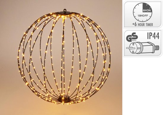 LED kerstbal met 240 lampjes Ø 40cm, extra warm wit