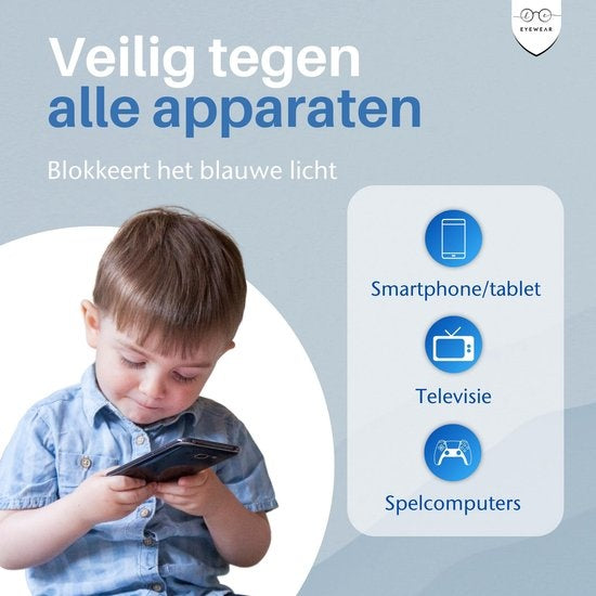 LC Eyewear Computerbril voor Kinderen - Blauw Licht Bril - Blue Light Glasses - Beeldschermbril - Unisex - Transparant Blauw