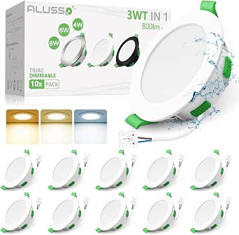 ALUSSO LED Inbouwspots Rond 78 mm – 4 W – 310 lm – 3000-6500 K – Wit – 10 Stuks – 120°
