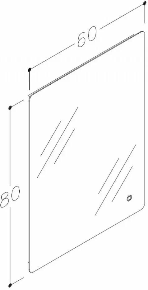 Kame Grace LED Spiegel - 120x80 cm - Met verlichting - Touch bediening - IP44 - Rechthoekig