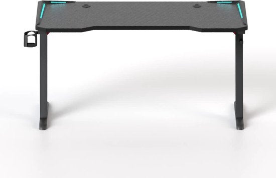 Avalo Gaming Bureau - 120x60x73 CM - Game Desk Met LED Verlichting - Tafel - Zwart