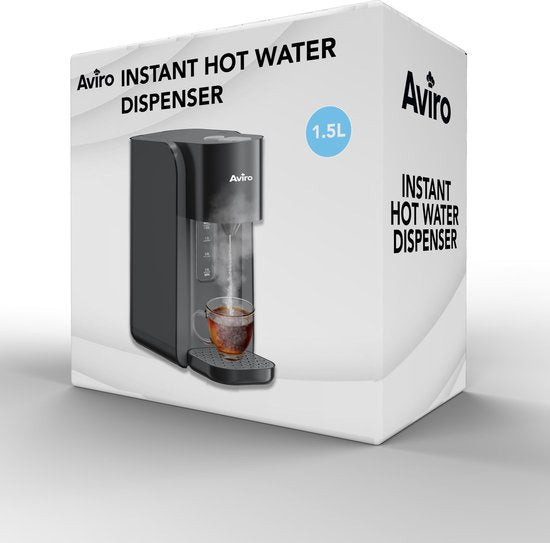 Aviro Heetwaterdispenser - Heetwatertap - 100°C - Luxe Instant Waterkoker - 2200W - 1,5L Zwart