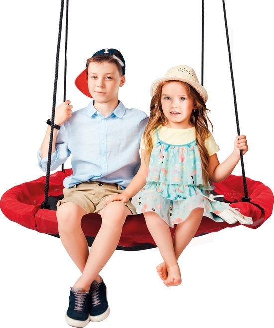 Nestschommel - 110cm - tot 150 KG - Zwart/Rood
