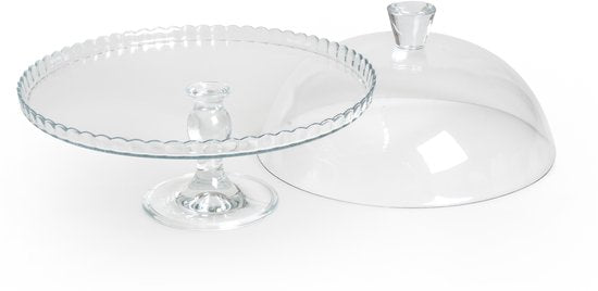 Pasabahce Plateau - Met Stolp - Glas - 32,2 cm