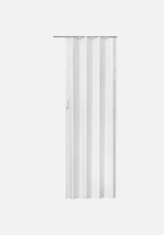 Tectake® - Vouwdeur PVC - 203 x 80 cm - Wit - Snijbare Hoogte - Magneetsluiting - Waterbestendig & Onderhoudsvriendelijk