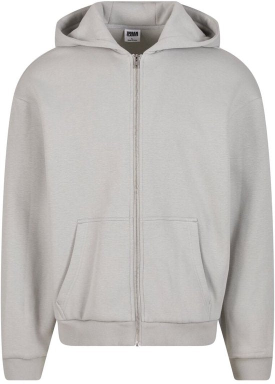 Urban Classics - Fluffy Vest met capuchon - S - Grijs