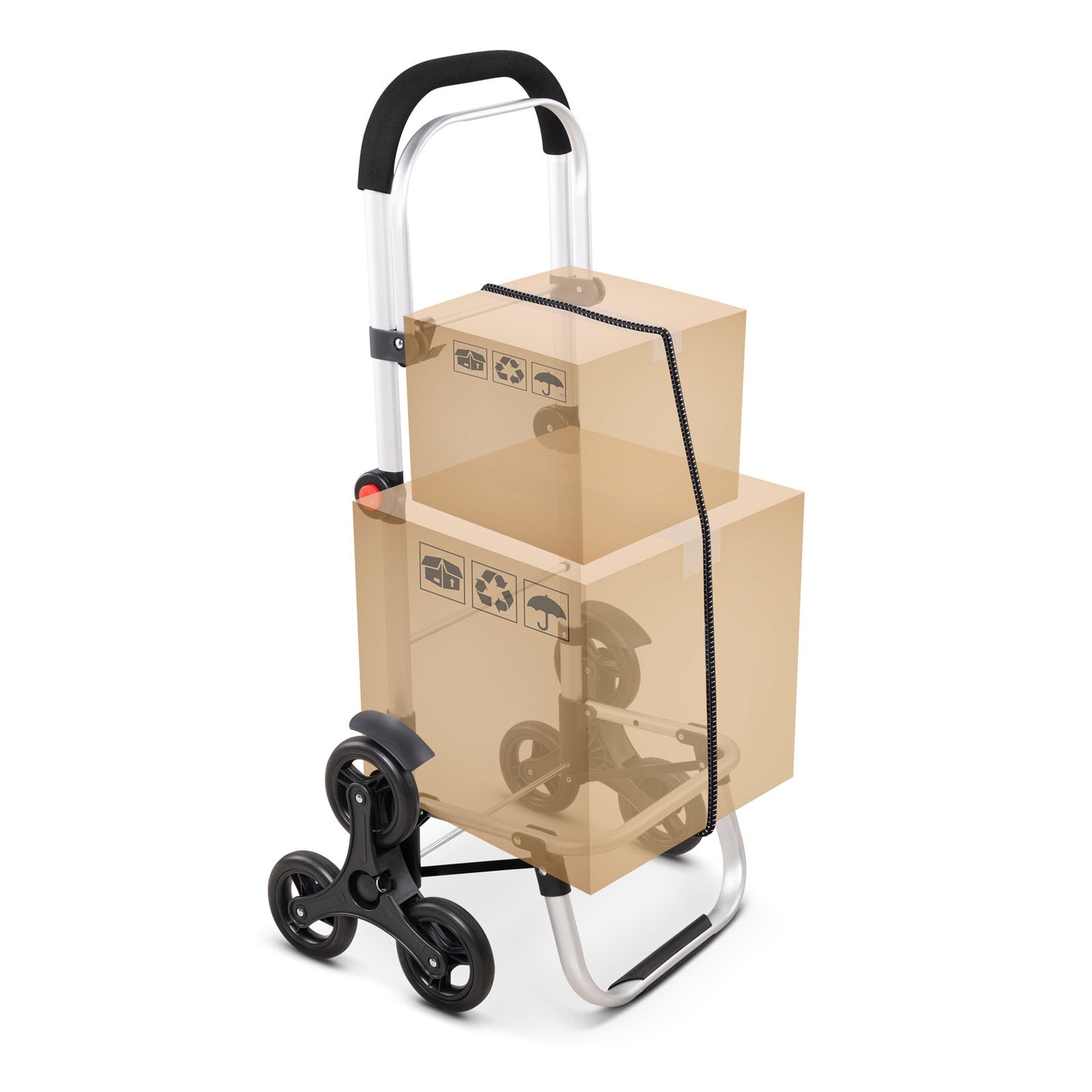 Monzana 2in1 Boodschappentrolley 30kg Inklapbaar Afneembare Tas 6 Wielen Zwart