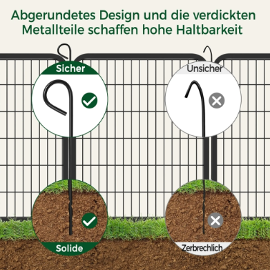 Yaheetech Puppy Speelbox 8-Delig - Zwart - 200 x 68 x 80 cm - Opvouwbaar