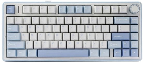 EPOMAKER F75 Sea Salt Blue LEOBOG Greywood V3 Switch RGB Draadloos Hotswap Mechanisch Gaming Toetsenbord