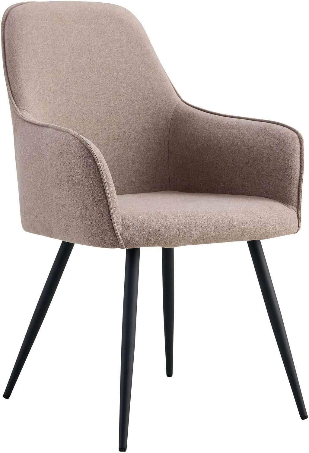 Harbo Eetkamerstoel – Set van 2 – Steen Kleur – 47x47 cm (Zithoogte x Zitdiepte)