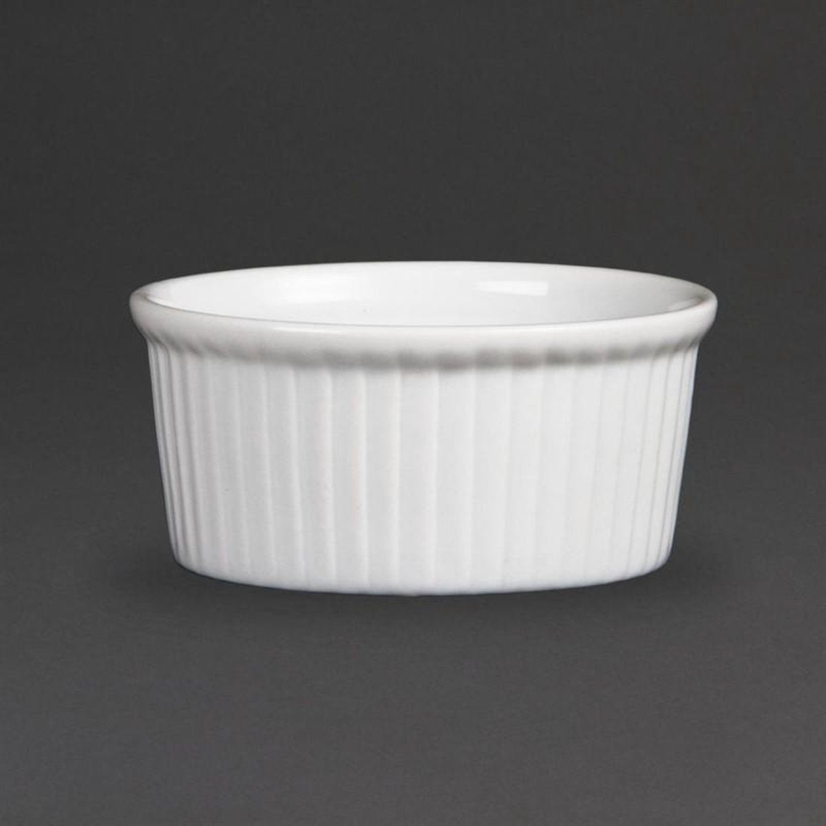 BIA Olympia 6x Crème Brûlée Schaaltje / Ramekin - 9 cm Ø - Wit Porselein - Oven, Vriezer en Vaatwasserbestendig