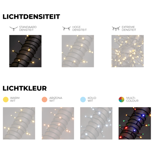 Wega LED, lichtslinger, 12 m, 80 leds, veelkleurig, groene kabel, voor binnen en buiten, 24 V