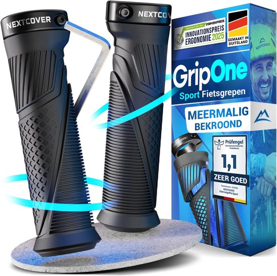 Nextcover Fietshandvatten - Comfort Grip - Ergonomisch - Universeel - Zwart