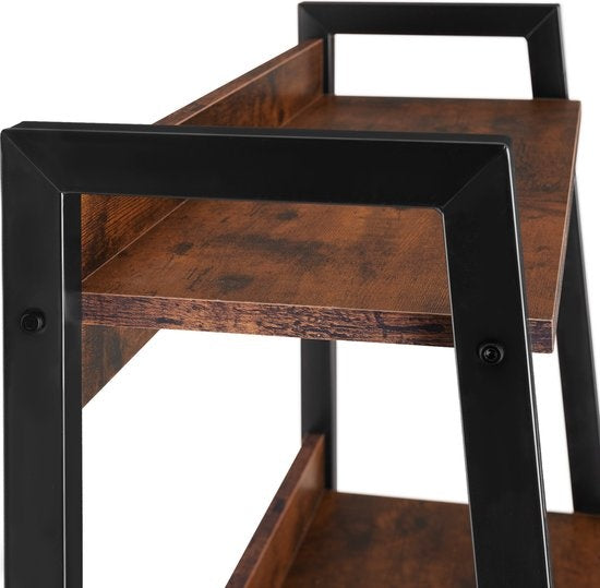 tectake - Wandrek ladderrek boekenrek - Chatham industrieel donkerbruin - 404702