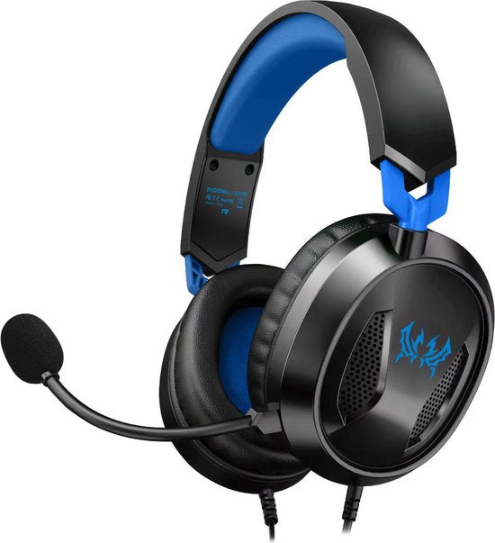 KOTION EACH G3100 Gaming Headset - Over-ear Koptelefoon met Microfoon - Geschikt voor Nintendo Switch,PS5, PS4, Xbox Series X|S, Xbox One, Mobile & PC - Zwart blauw