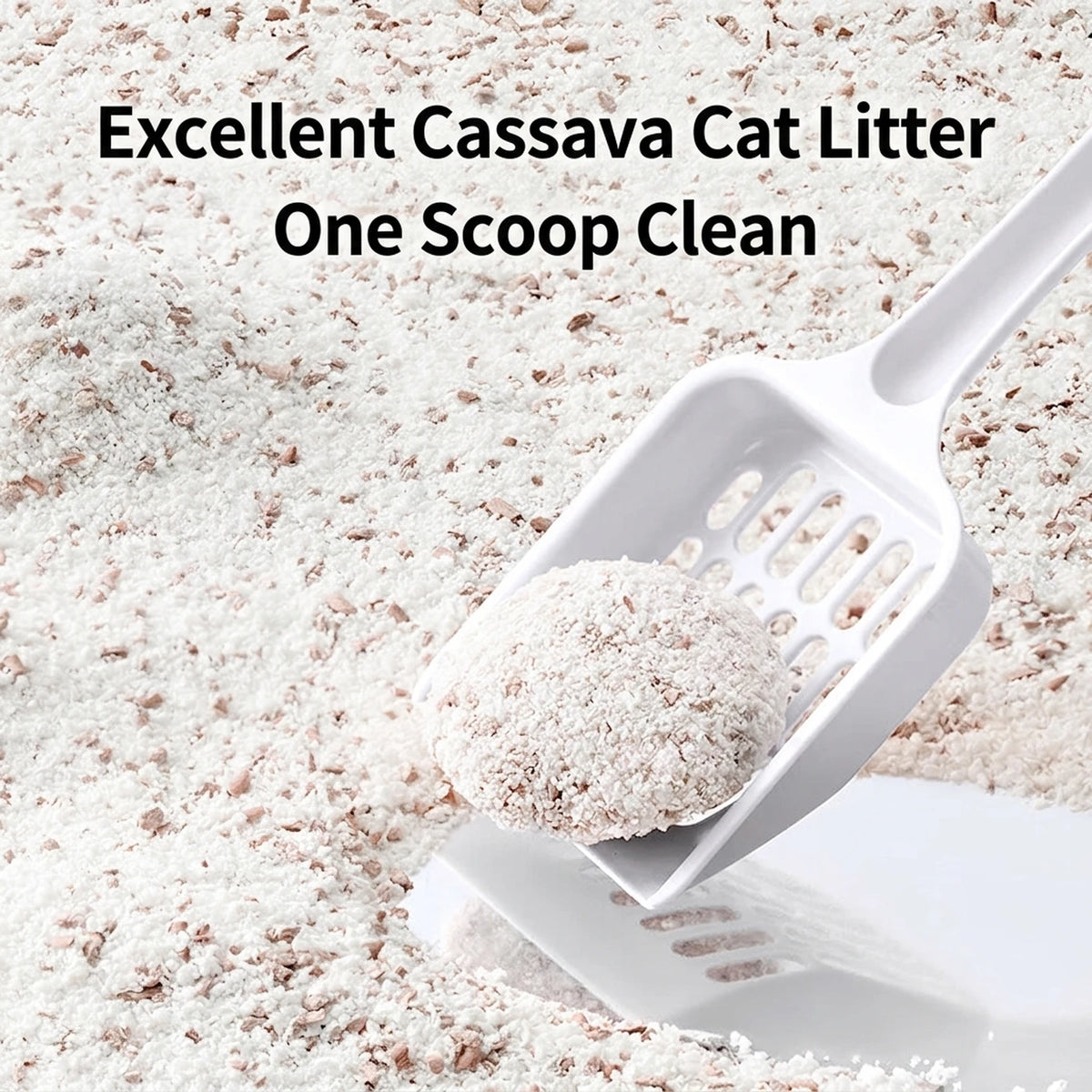 Ochama Tapioca Kattenbakvulling - Snelklonterend - Geurloos - 4 x 2,5 kg - 10 kg - Crèmewit
