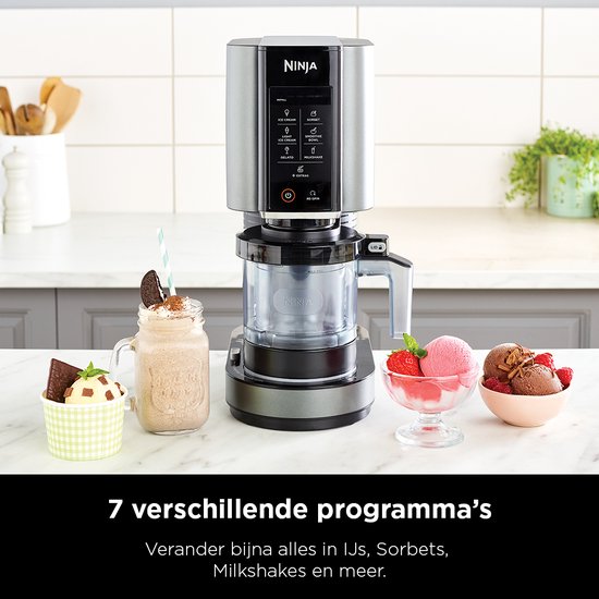 Ninja Creami - 7-in-1 IJsmachine - Ice Cream Maker voor Roomijs, Milkshake, Smoothie Bowl en meer - Foodi - NC300EU