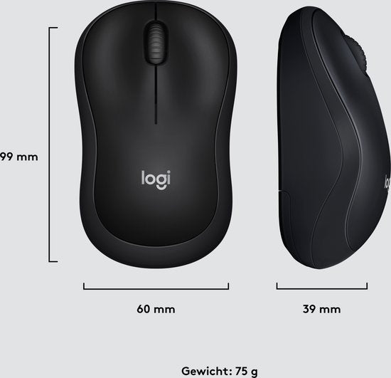 Logitech M220 Silent - Draadloze Muis - USB Nano Ontvanger - Grijs