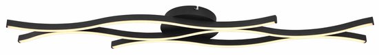 Globo plafonniere Geronimo - zwart - metaal - 67206D