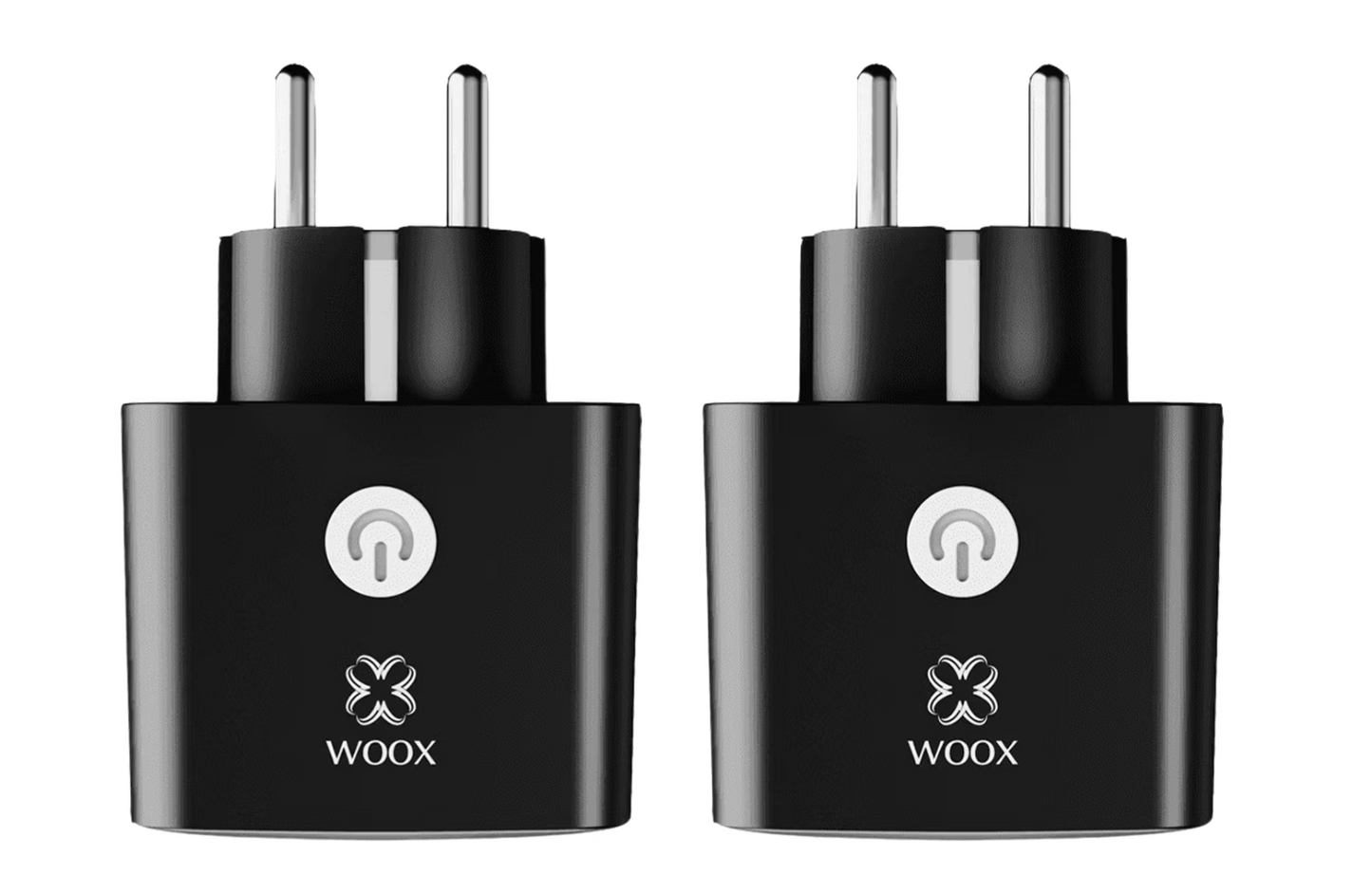 Woox R6169 Wifi & Matter Smart Plug 2-pack – Zwart – 55 x 55 x 84 mm