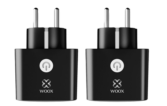 Woox R6169 Wifi & Matter Smart Plug 2-pack – Zwart – 55 x 55 x 84 mm