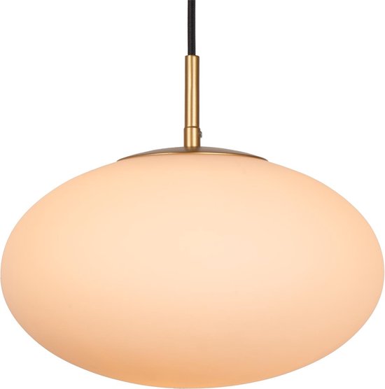 Lucide Elysee hanglamp 3x E27 opaal glas – messing accenten – 130 x 30 x 150 cm