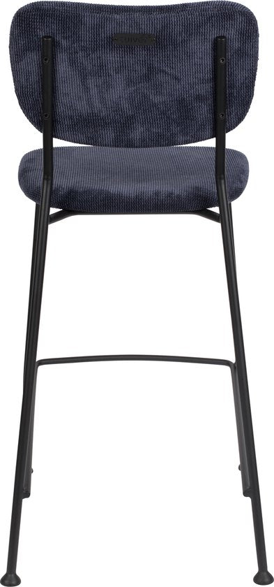 Zuiver Benson Barkrukken rugleuning 64,5 cm Donkerblauw - Set van 2