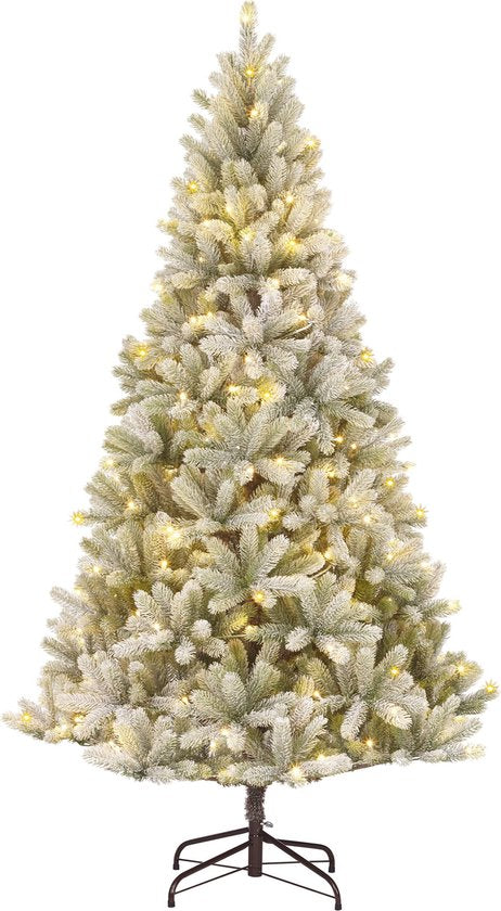 Black Box Trees Nagoya Kunstkerstboom met Warm Witte LED-Verlichting - H210 x Ø115 cm - Groen Frosted