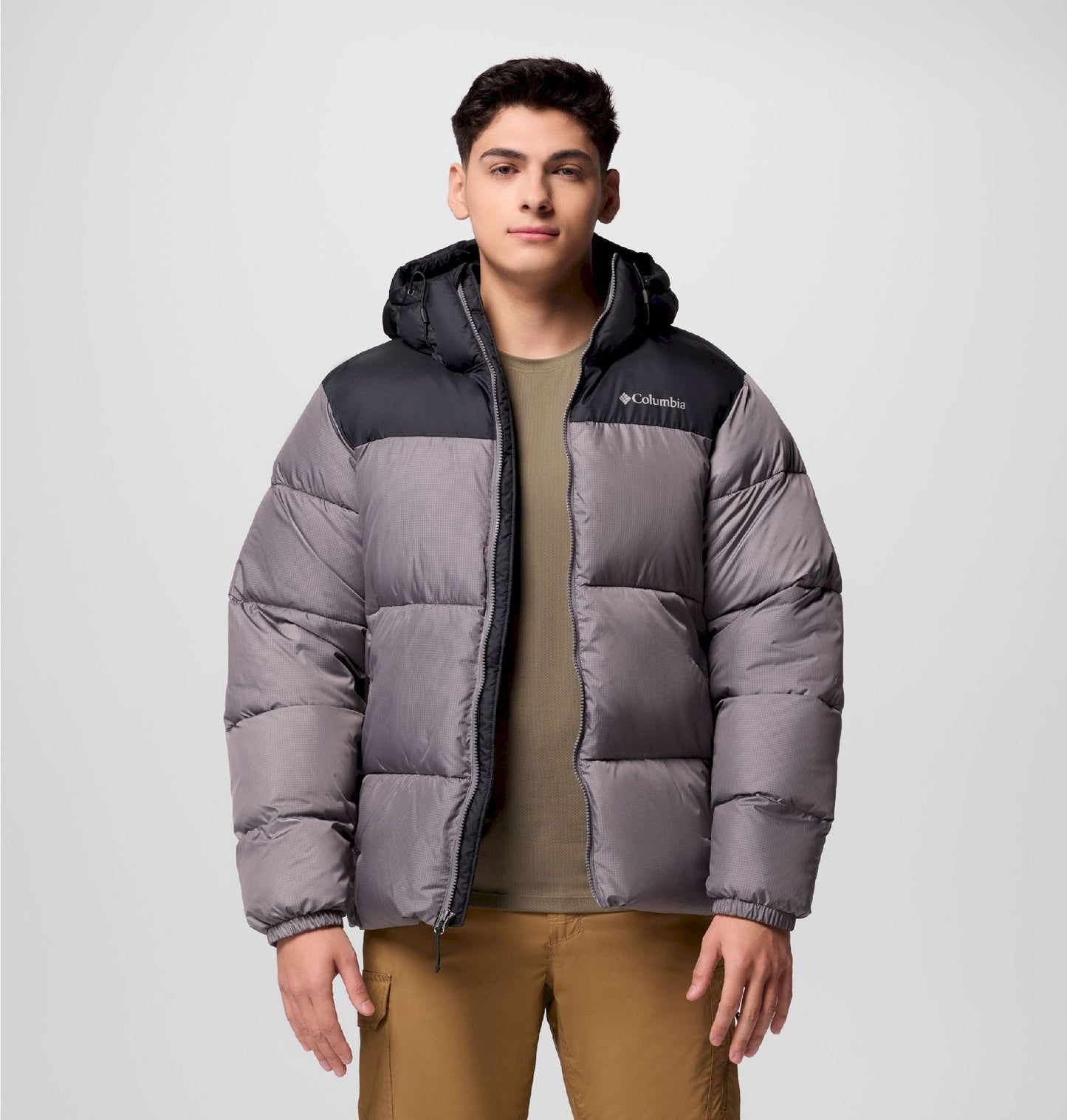 Columbia Heren Winterjas - Omni-Shield Puffect - Hooded Jacket - XXL - Donkergrijs