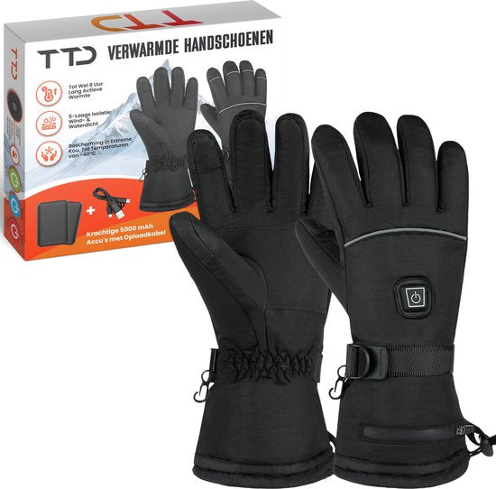 TTD® Verwarmde Handschoenen XL - Verwarmde Wanten Oplaadbaar