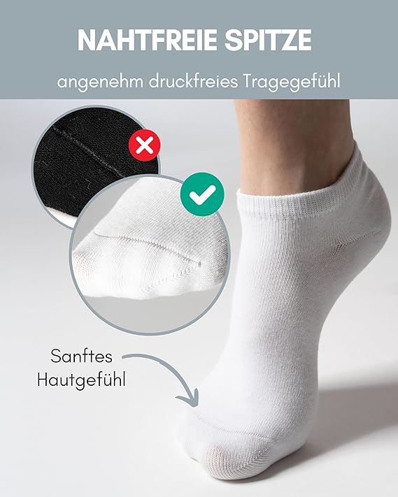 Heldenwerk Sneakersokken voor dames en heren 10 paar - Korte sokken met ademend katoen - Maat 35-38