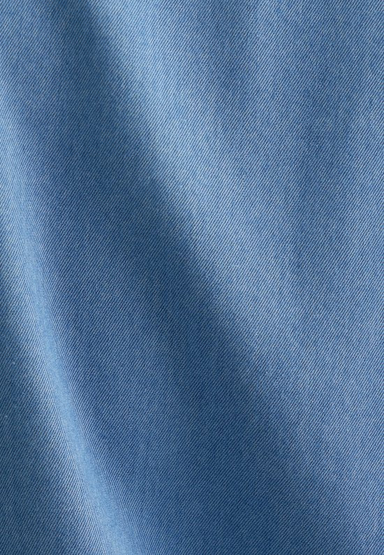 Seidensticker regular fit overhemd - twill - blauw - Strijkvrij - Boordmaat: 46