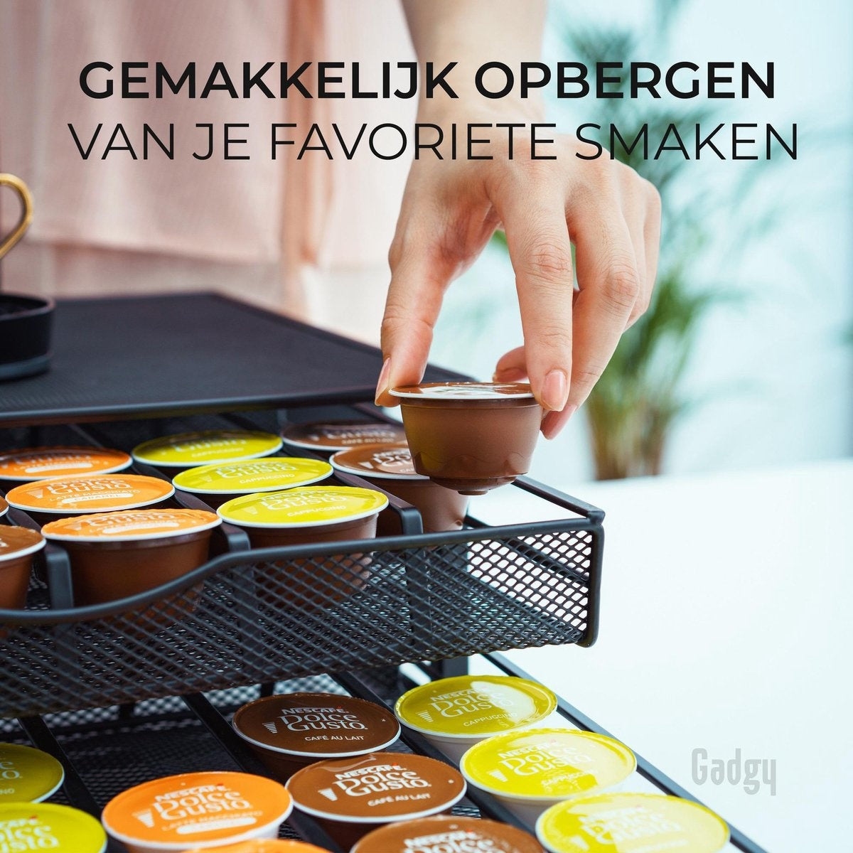 Geschikt voor Dolce Gusto Capsulehouders - Koffiecups Houder met 2 Lades - 72 Dolce Gusto Cups Capsulehouder - Antislip & Trilling Dempend - Vaderdag Cadeau
