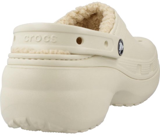Crocs Classic Platform Lined Clogs Beige EU 38-39 Vrouw