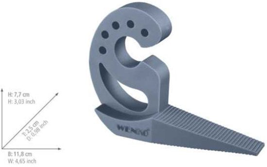 Wenko Deurstopper Multi-stop 11,8 X 7,7 X 2,5 Cm Tpr Blauw