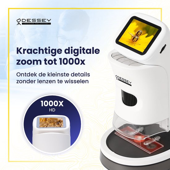 ODESSEY Digitale Microscoop - Draagbaar - 1000X Vergroting - Kinderen - Junior - Microscope