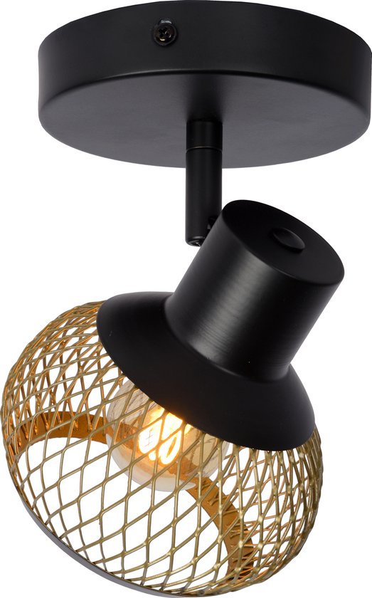 Lucide LUCAS - Plafondspot - 1xE14 - Mat Goud / Messing
