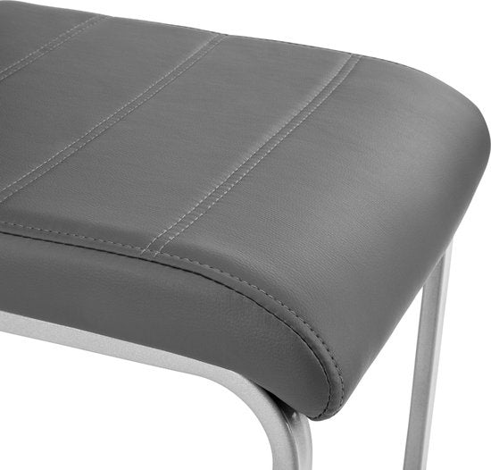 tectake® - set van 2 eetkamerstoelen Bettina grijs - 402551