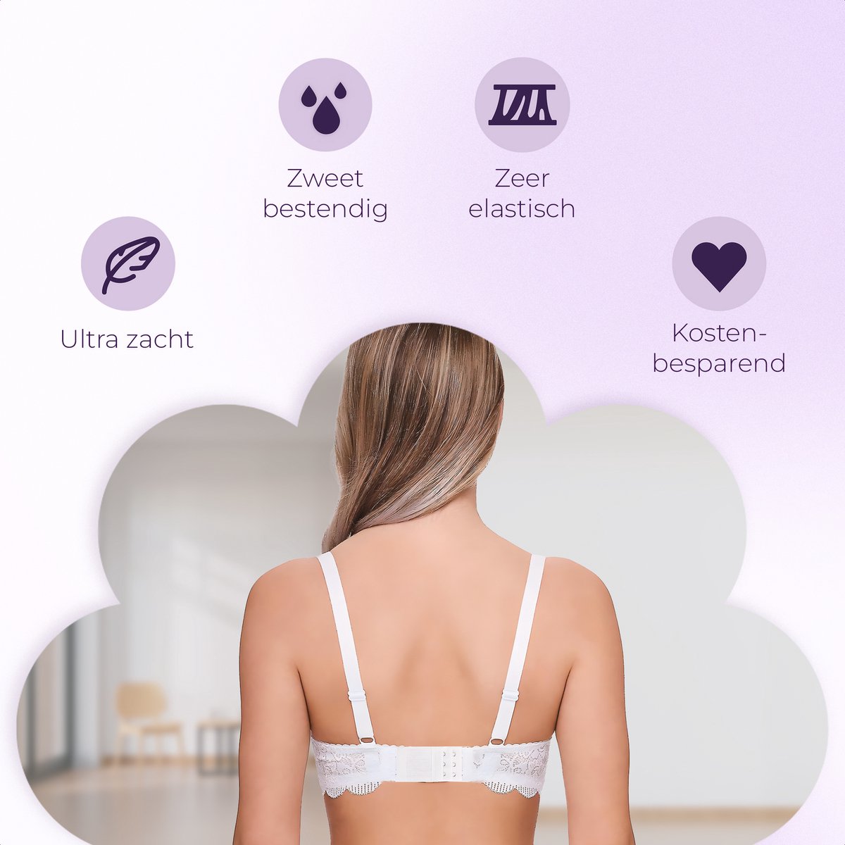 BH Verlengstuk 3 Haakjes 3-Pack Elastisch Zwart