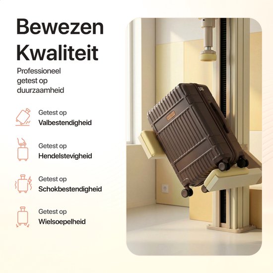 SKYCASES Trunk Reiskoffer – Classic Heritage – Extra Grote Koffer – 110L – TSA Slot – Lichtgewicht Trolley – 78x44x36 cm – Trunk Rolkoffer – Spinner Wielen – Bruin