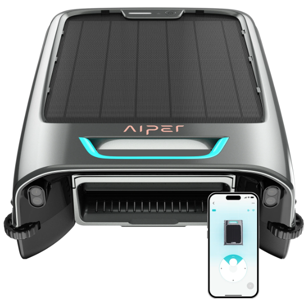 Aiper EcoSurfer S2 Zwembadoppervlaktereiniger - Zonne-energie, 35u Batterij, Wi-Fi/Bluetooth