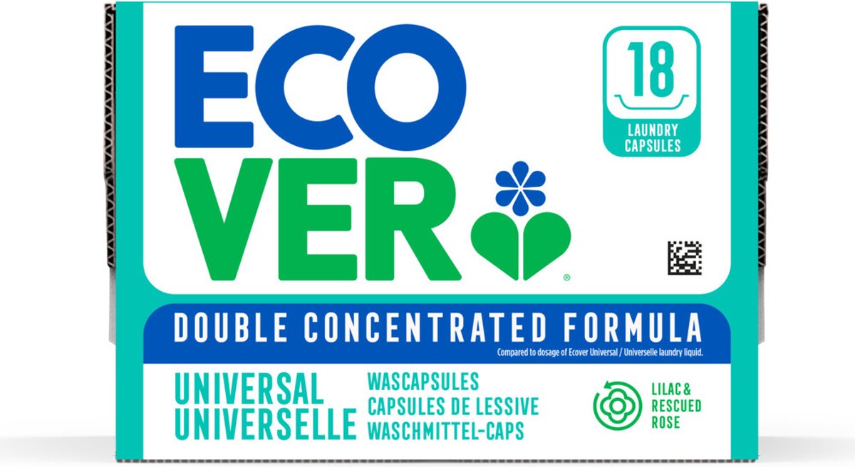 Ecover Wascapsules Universal Lilac & Rescued Rose - 18 Wasbeurten