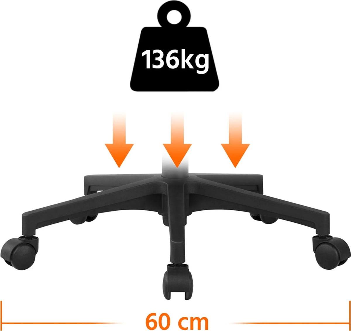 Yaheetech Bureaustoel Ergonomisch – Voorzien Van Ademende Meshstof En Schommelfunctie En Verstelbare Zithoogte – Voor Kantoor En Studeerkamer – Grijs Nylon En Metaal – 60 x 60 x 91-100,5 cm
