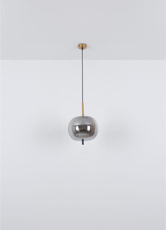 Hanglamp Glas Smoke | E27 | Zwart | Glazen bol | Glas bol | Woonkamer | Eetkamer