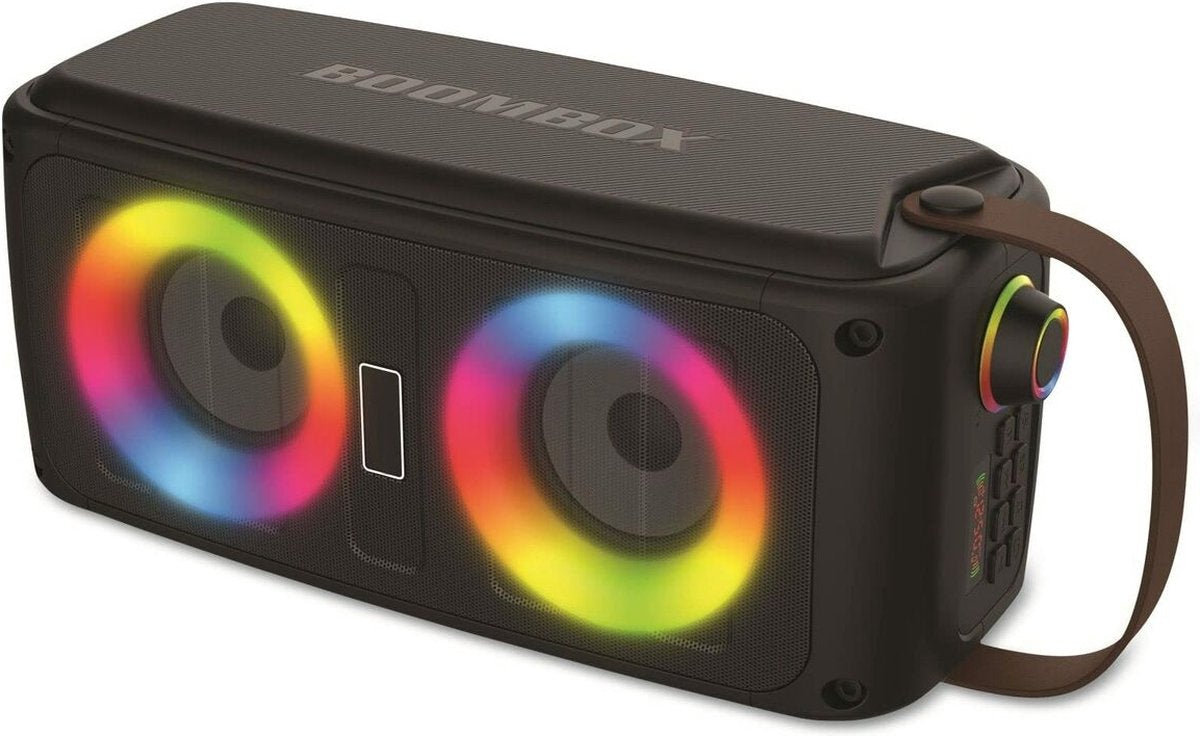 Denver Bluetooth Speaker Draadloos - Lichteffecten - Muziek Box - AUX - TWS Pairing - BTV230 - Zwart