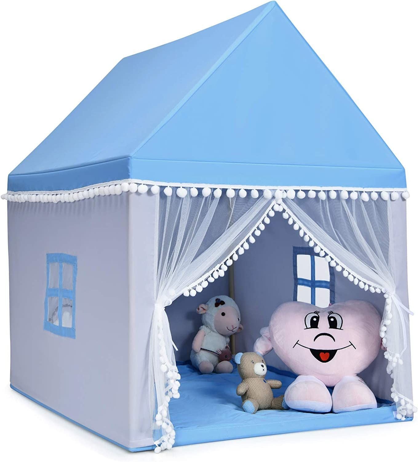 Kust Kindertent Speelhuis Kinderspeelhuis Prinses Prinses Kinderspeeltent Blauw