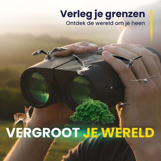 ODESSEY Verrekijker - met Case, Onderhoudskit en Telefoonhouder - 8x25 - FMC - BAK-7 - voor Volwassene & Kinderen